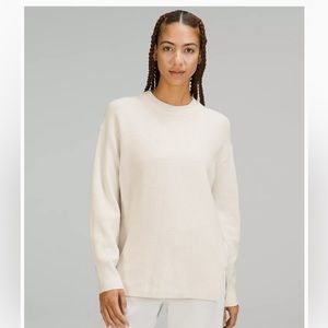 Lululemon merino wool blend ribbed crewneck sweater